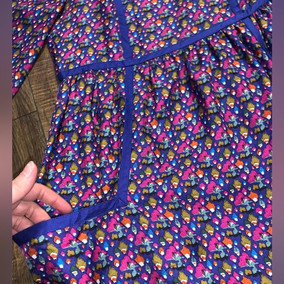 See by Chloe silk printed boho designer formal contemporary purple spring $500 - Picture 4 of 9